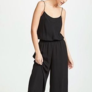 Theory 100% silk jumpsuit: black, size P